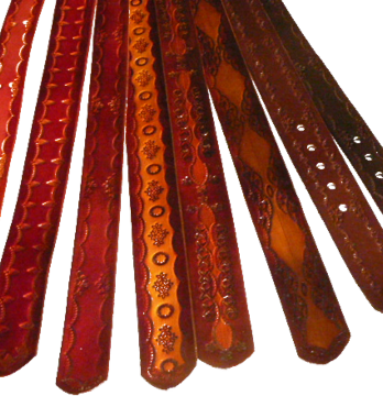 HAND TOOLED BELTS